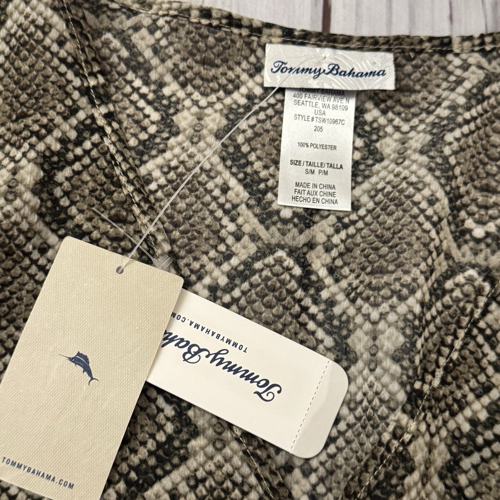 NWT‎ Tommy Bahama Snakeskin Print Sheer Swim Beach Cover Up Womens S/M Python - Picture 4 of 8